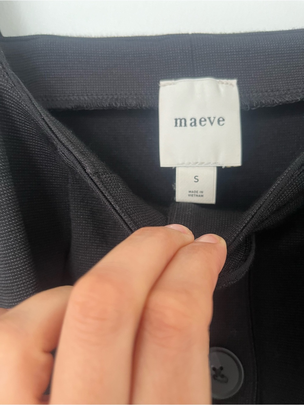 Maeve Black Button-Front Square-Neck Vest - Picture 4 of 4